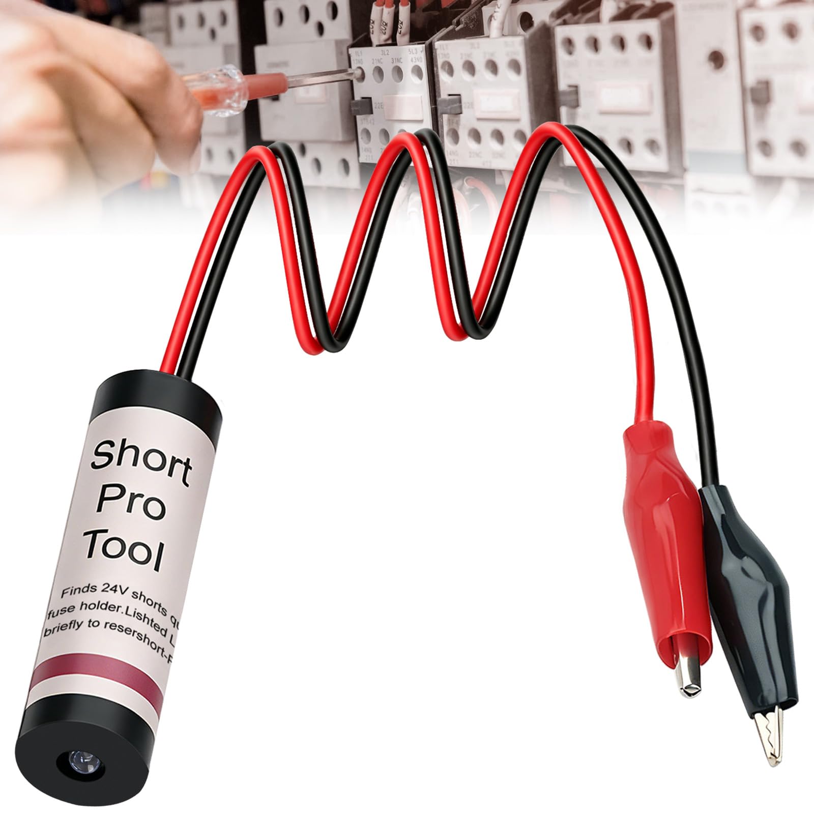 Short Pro Tool-24V Circuit Breaker Finder Tool with Alligator Clip